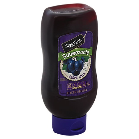 slide 1 of 1, Signature Select Jelly Squeezable Grape, 20 oz