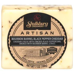 Shullsburg Creamery Bourbon Barrel Black Pepper Cheddar Cheese 7 oz