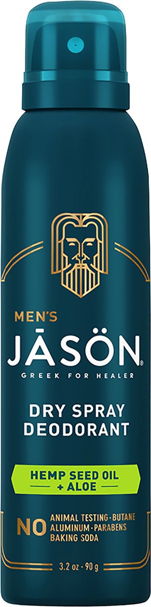 slide 4 of 5, Jason Hemp Seed Oil + Aloe Dry Spray Deodorant 3.2 oz Aerosol, 3.2 oz