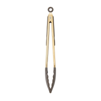 slide 4 of 5, Grand Gourmet Stainless Steel Gold Tongs with Silicone Head 12 Inch, 1 ct