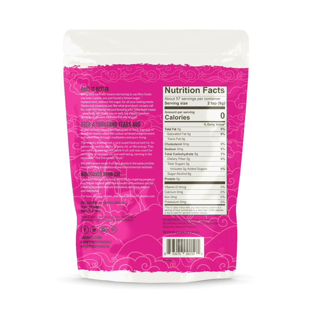 slide 3 of 3, Lakanto Brown Monkfruit Sweetener 16 oz, 16 oz