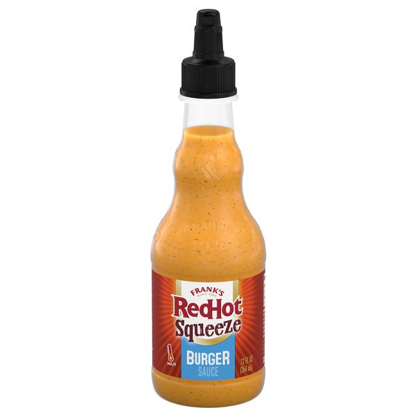 slide 1 of 1, Frank's RedHot Squeeze Burger Sauce, 12 oz
