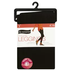 No Nonsense Leggings, Cotton, Black, Xl