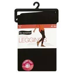 No Nonsense Leggings, Cotton, Black, Xl