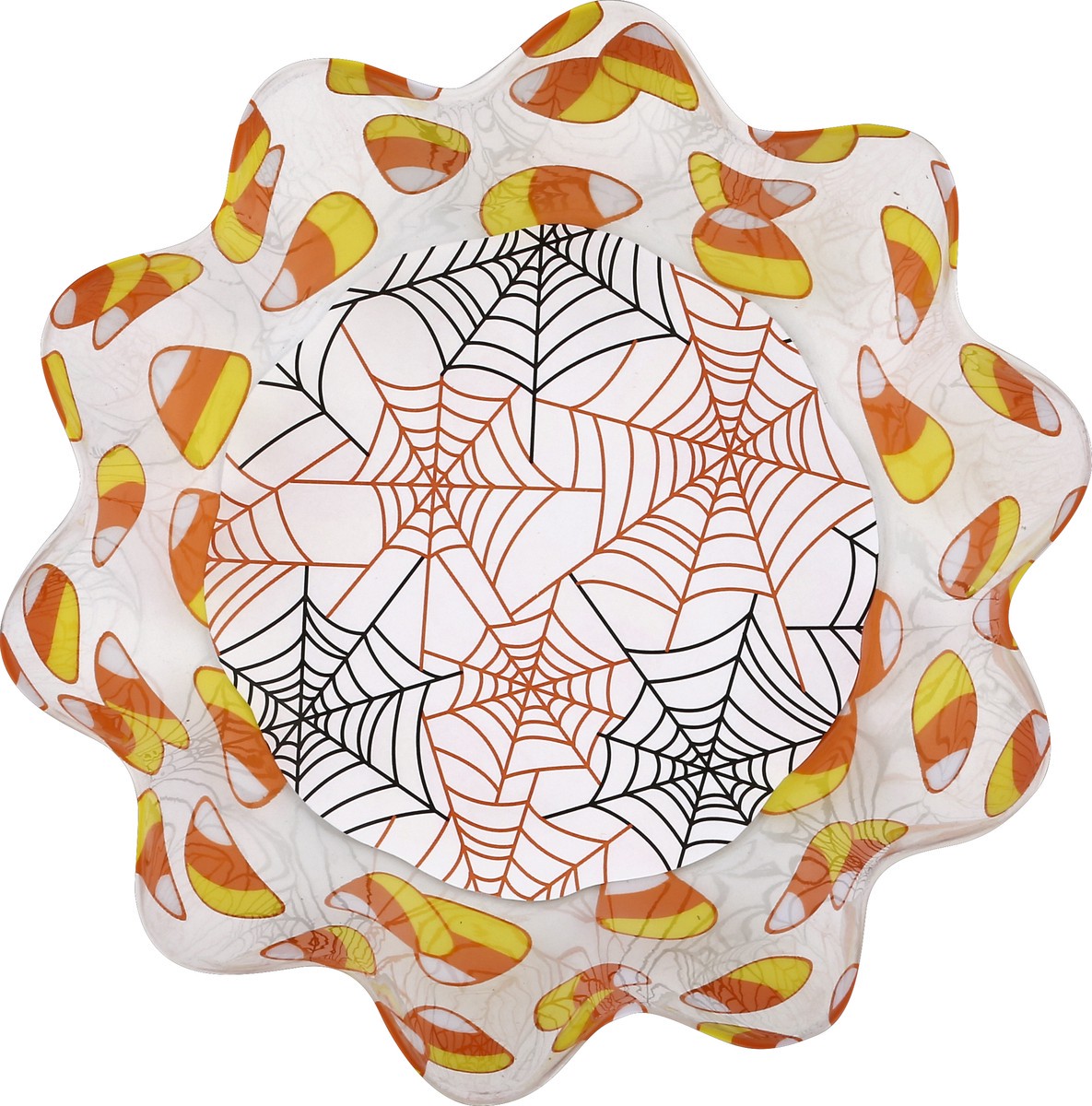 slide 2 of 4, Creative Converting Spider Webs Fluted Bowl 8 Inch, 1 ct