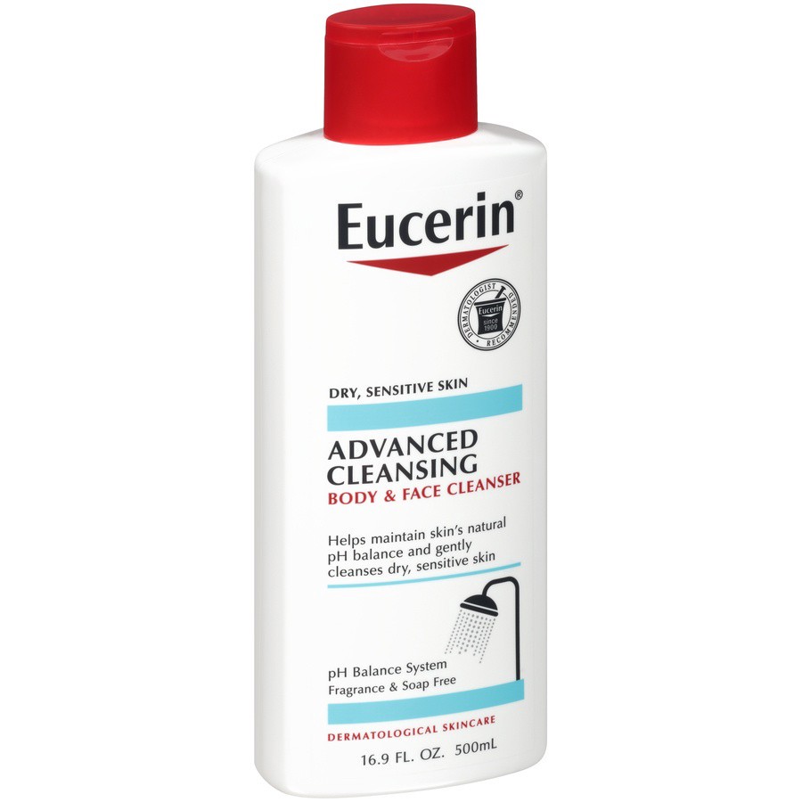 slide 3 of 7, Eucerin Advanced Cleansing Body and Face Wash 16.9 oz, 16.9 fl oz