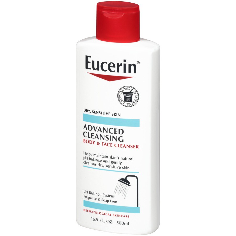 slide 2 of 7, Eucerin Advanced Cleansing Body and Face Wash 16.9 oz, 16.9 fl oz