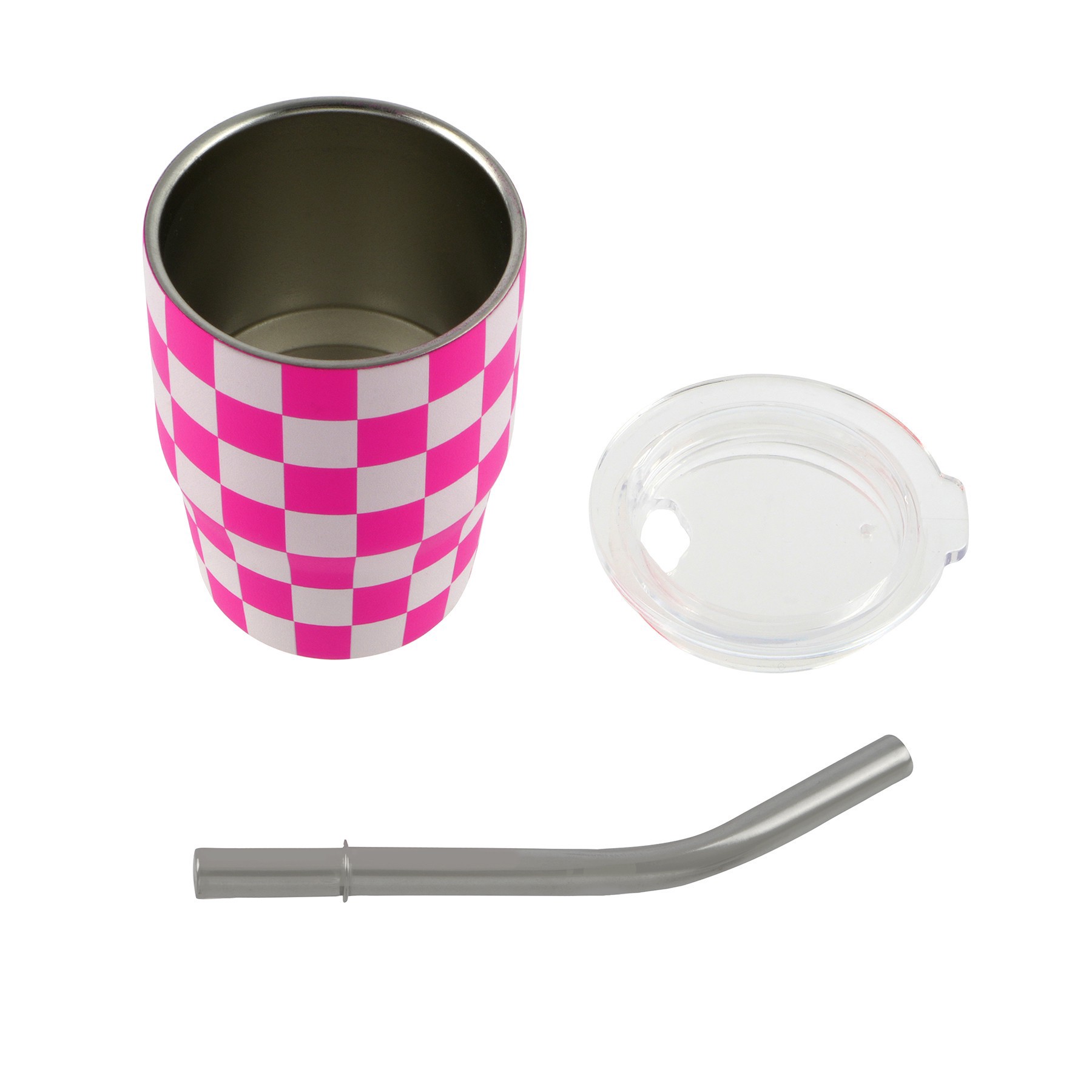 slide 2 of 2, 3oz. Mini Check Stainless Steel Insulated Tumbler By Ashland, 3 oz