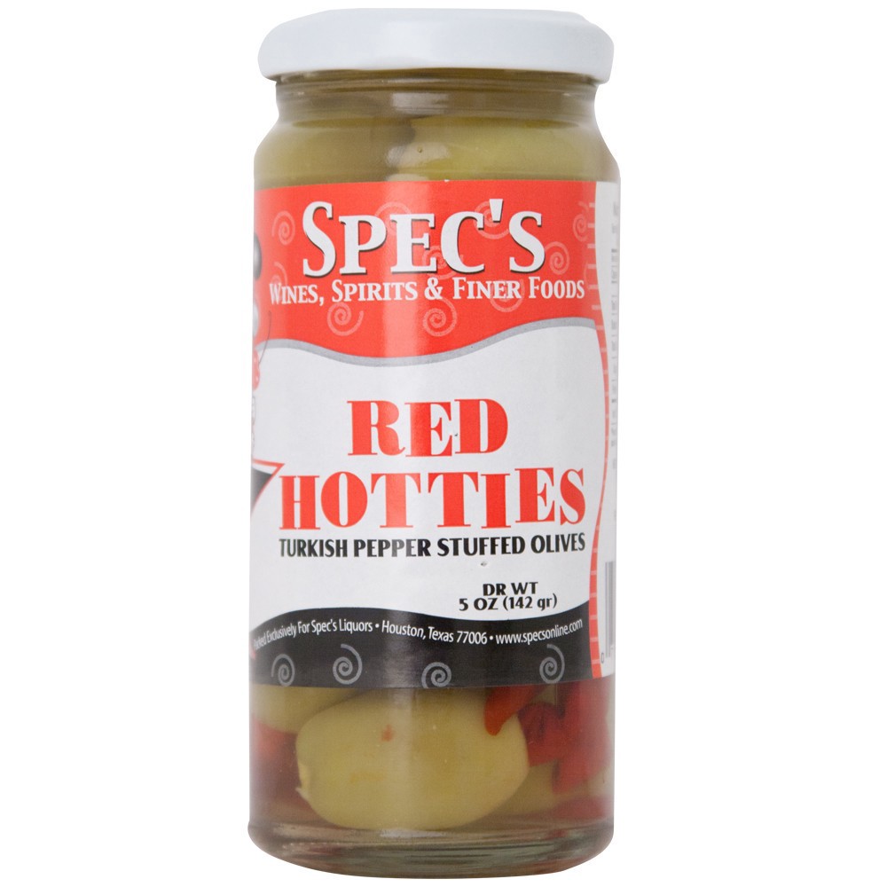 slide 1 of 1, Spec's Olives - Red Hot Turkish, 5 oz