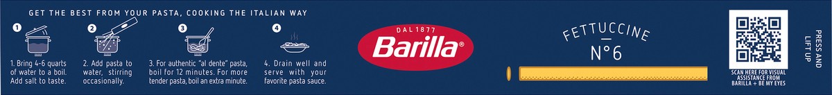 slide 9 of 9, Barilla Fettuccine Pasta, 16 oz