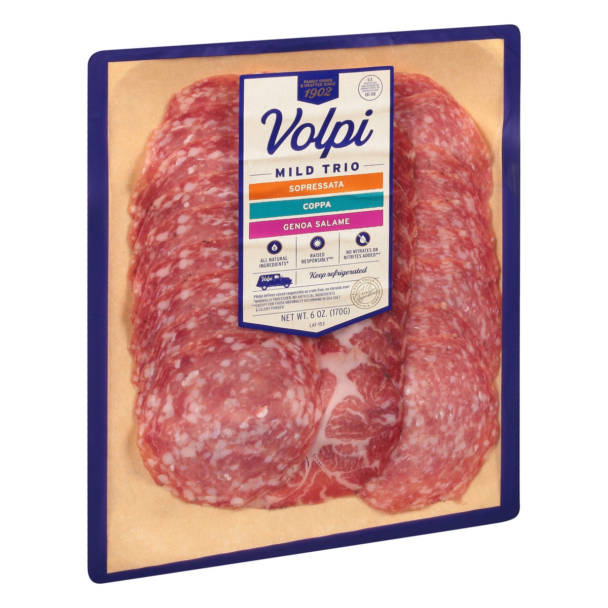 slide 3 of 13, Volpi Salami Mild Trio Variety Pack 6 oz., 6 oz