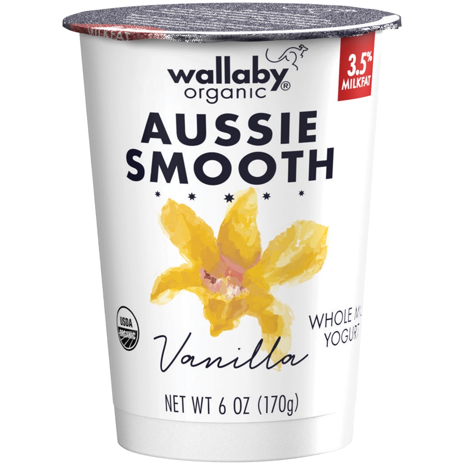 slide 1 of 1, Wallaby Organic Low Fat Vanilla Yogurt, 6 oz