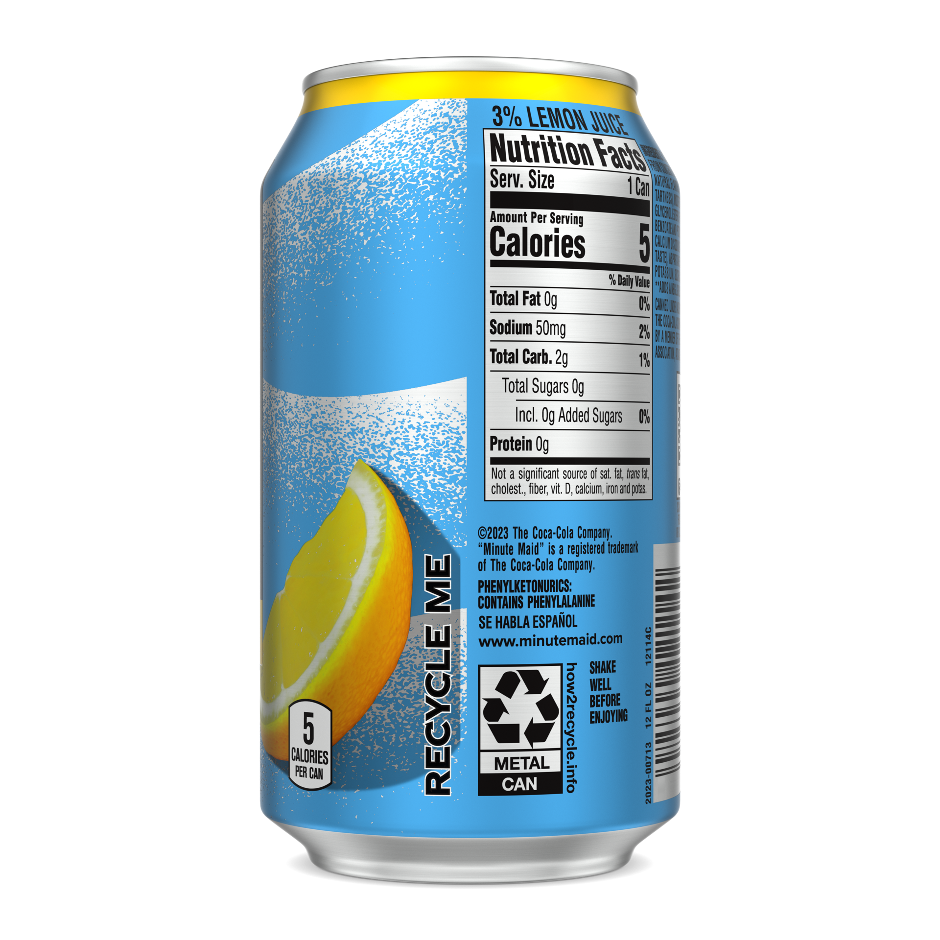 slide 2 of 5, Minute Maid Zero Sugar Lemonade Can- 12 fl oz, 12 fl oz