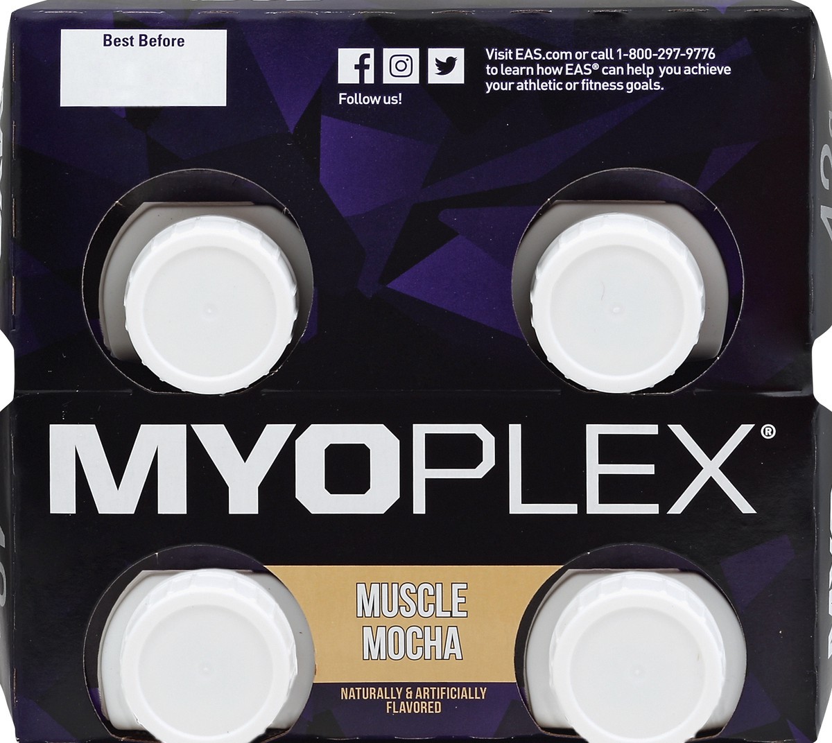 slide 2 of 4, EAS Myoplex Shred Nutritional Shake - Muscle Mocha Bottles, 4 ct; 16 fl oz