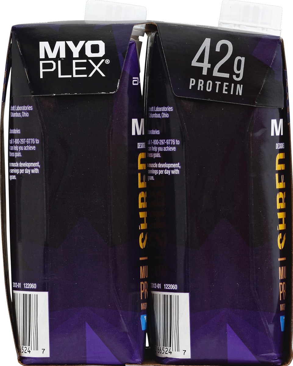 slide 4 of 4, EAS Myoplex Shred Nutritional Shake - Muscle Mocha Bottles, 4 ct; 16 fl oz