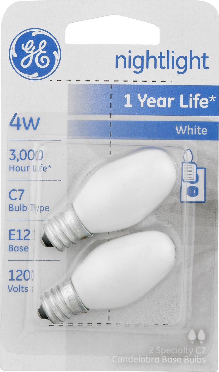 slide 4 of 11, GE Nightlight White 4 Watts Light Bulbs 2 ea, 2 ct