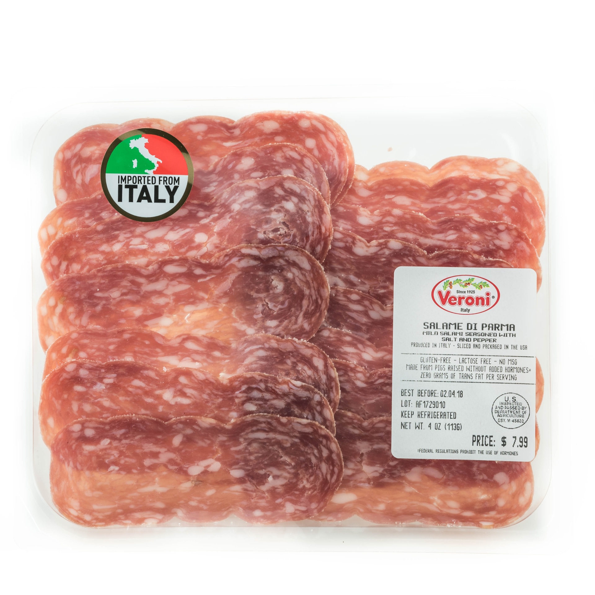 slide 1 of 1, Veroni Salame Di Parma, 4 oz