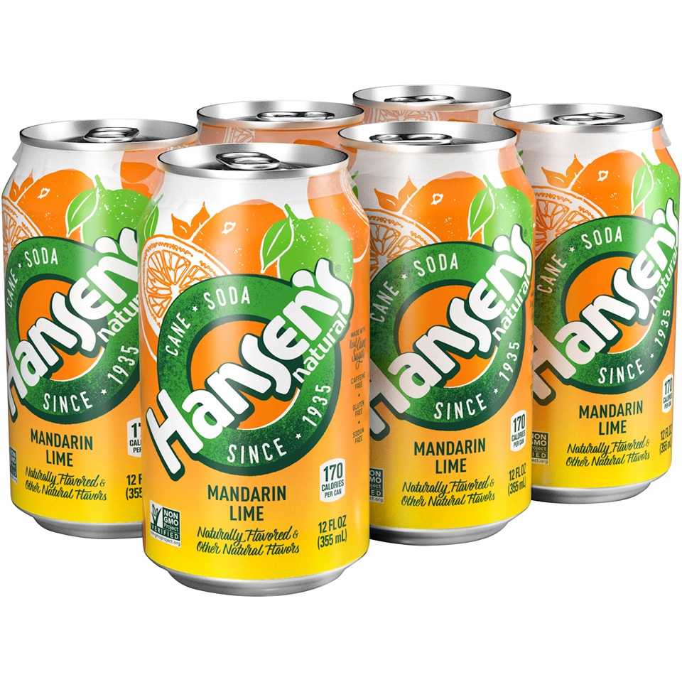 Hansen's Mandarin Lime Soda 72 oz | Shipt