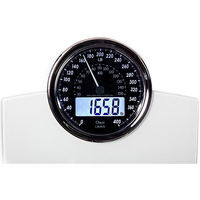 slide 2 of 9, Ozeri Rev Bathroom Scale w/Electro-Mechanical Weight Dial 50 gram Sensor Technology White, 1 ct