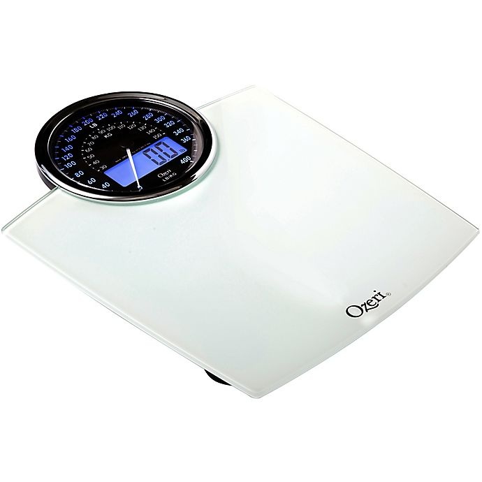 slide 3 of 9, Ozeri Rev Bathroom Scale w/Electro-Mechanical Weight Dial 50 gram Sensor Technology White, 1 ct