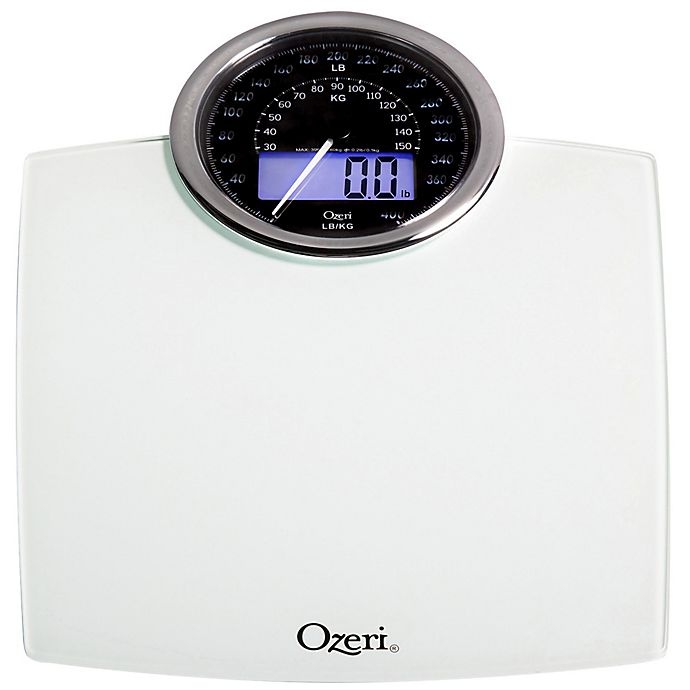 slide 5 of 9, Ozeri Rev Bathroom Scale w/Electro-Mechanical Weight Dial 50 gram Sensor Technology White, 1 ct