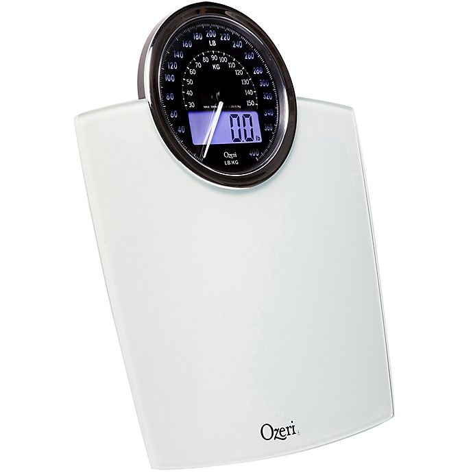 slide 6 of 9, Ozeri Rev Bathroom Scale w/Electro-Mechanical Weight Dial 50 gram Sensor Technology White, 1 ct