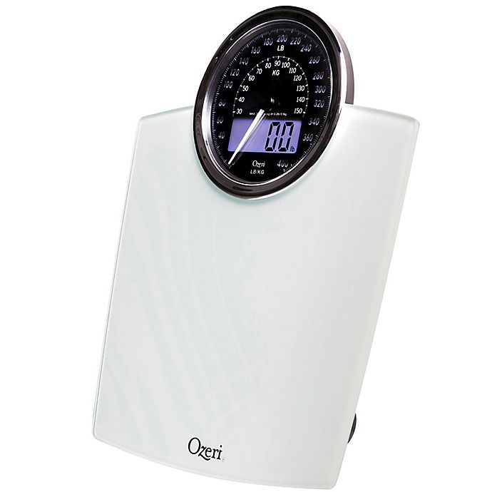 slide 7 of 9, Ozeri Rev Bathroom Scale w/Electro-Mechanical Weight Dial 50 gram Sensor Technology White, 1 ct