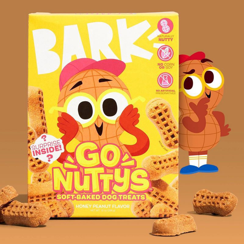 slide 7 of 7, BARK Go Nutty Soft Peanut Butter Flavor Dog Treats - 10oz, 10 oz