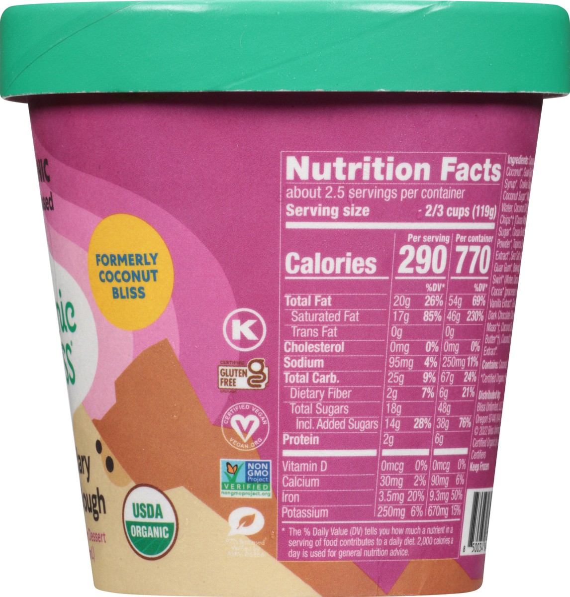 slide 5 of 9, Cosmic Bliss Legendary Cookie Dough Ice Cream, 1 pint