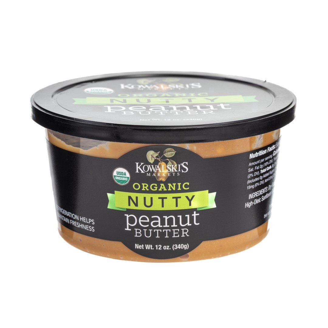 slide 1 of 1, Kowalski's Organic Crnchy Peanut Butter, 12 oz