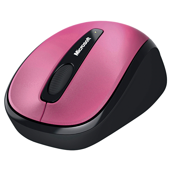 slide 1 of 1, Microsoft Wireless Mobile Mouse 3500 Series, Magenta Pink, 1 ct