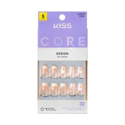 Kiss Core Cheers Design Short Nails, 32 count
