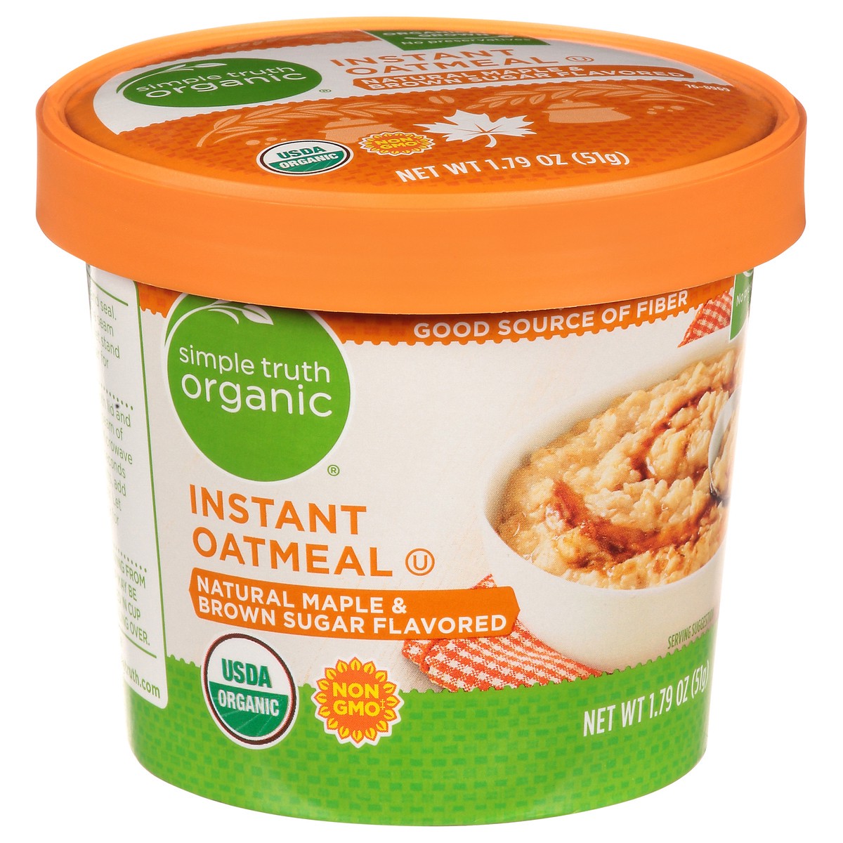 slide 2 of 11, Simple Truth Organic Maple Brown Sugar Oatmeal, 1.79 oz