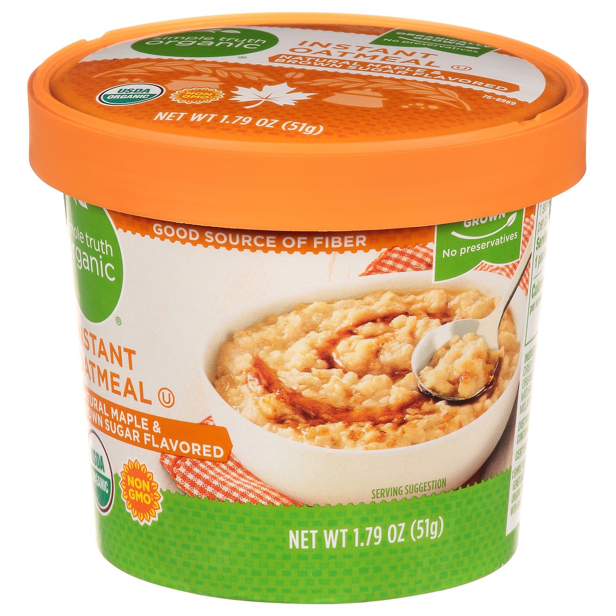 slide 3 of 11, Simple Truth Organic Maple Brown Sugar Oatmeal, 1.79 oz