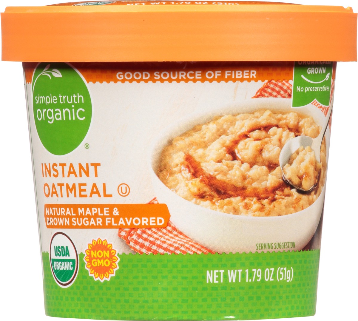 slide 9 of 11, Simple Truth Organic Maple Brown Sugar Oatmeal, 1.79 oz