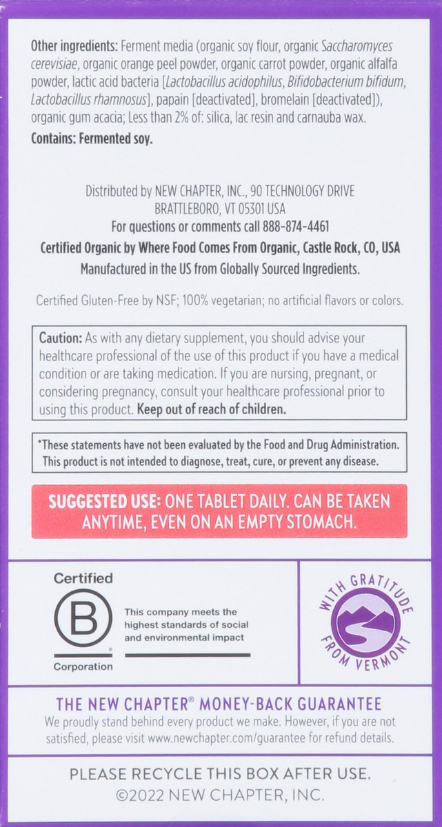 slide 8 of 9, New Chapter 55+ One Daily Every Woman's Multivitamin 30 Vegetarian Tablets, 30 ct