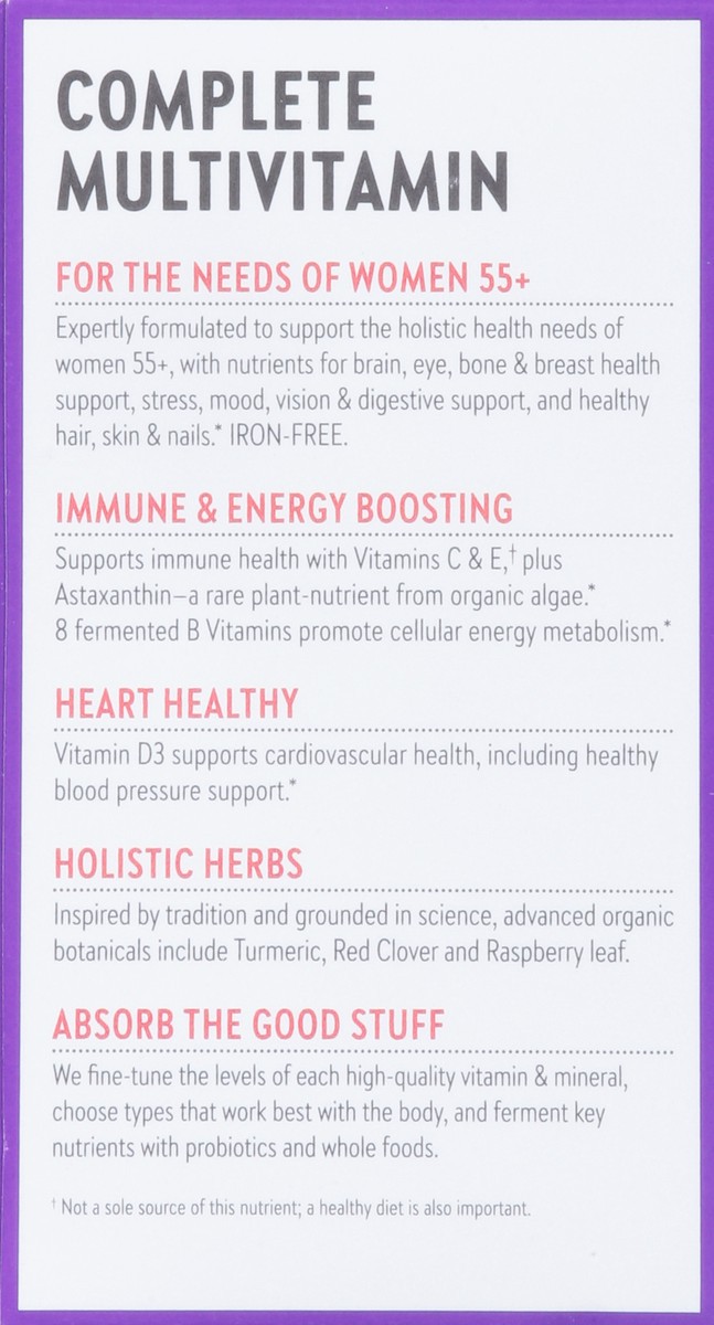 slide 6 of 9, New Chapter 55+ One Daily Every Woman's Multivitamin 30 Vegetarian Tablets, 30 ct