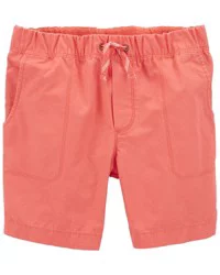 Carter's Carters Kid Pull-On Canvas Shorts Coral 12
