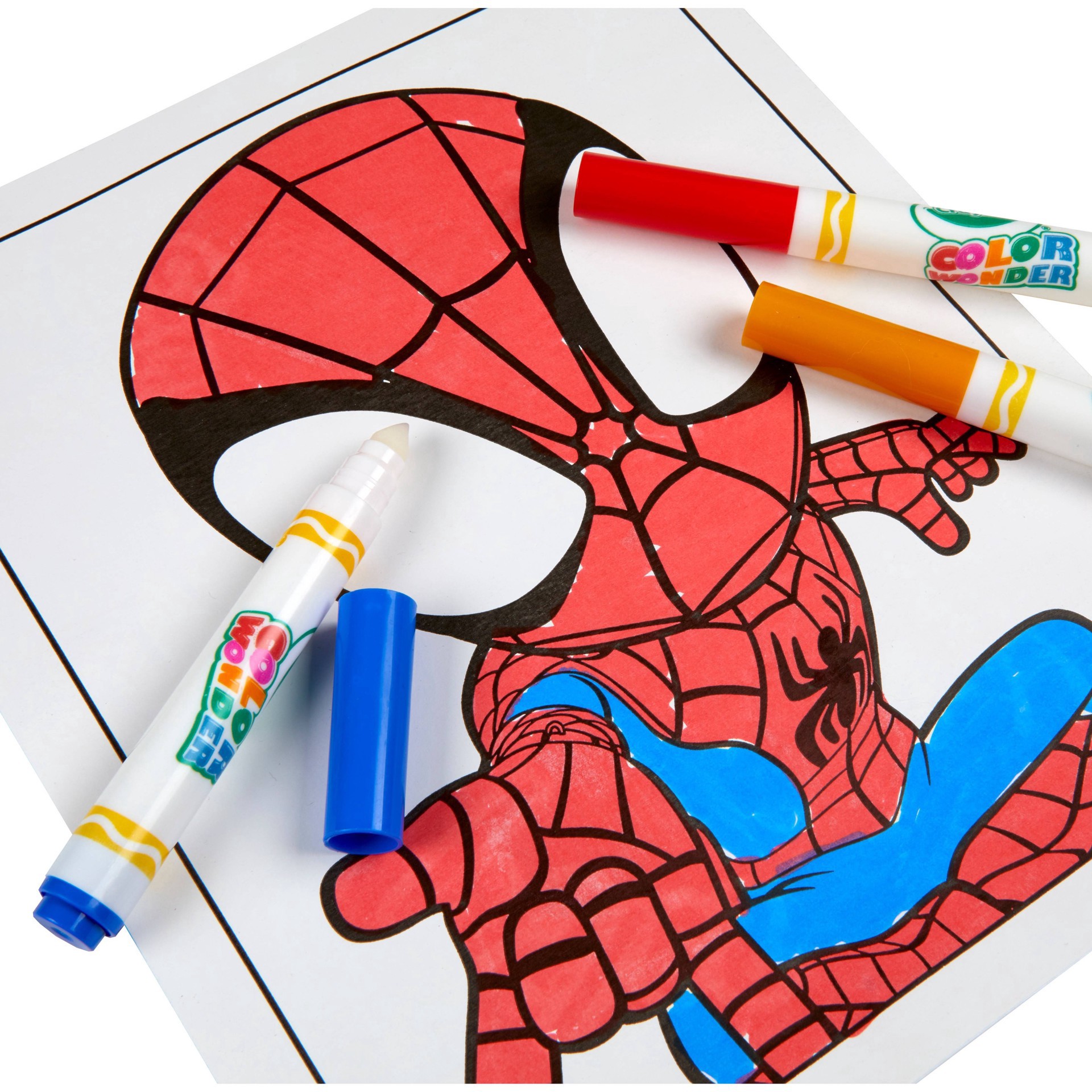 slide 6 of 9, Crayola Color Wonder, Spiderman Coloring Pages & Mess Free Markers, Gift, 1 ct