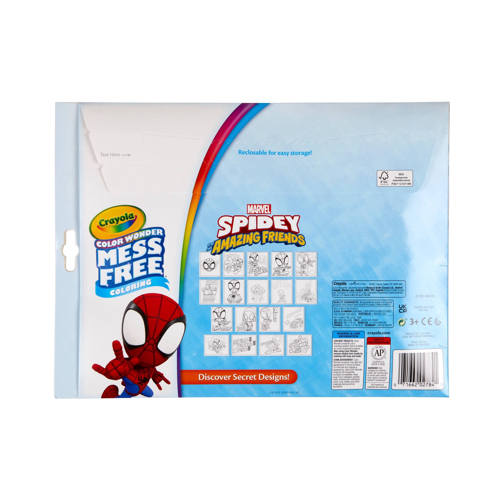 slide 8 of 9, Crayola Color Wonder, Spiderman Coloring Pages & Mess Free Markers, Gift, 1 ct