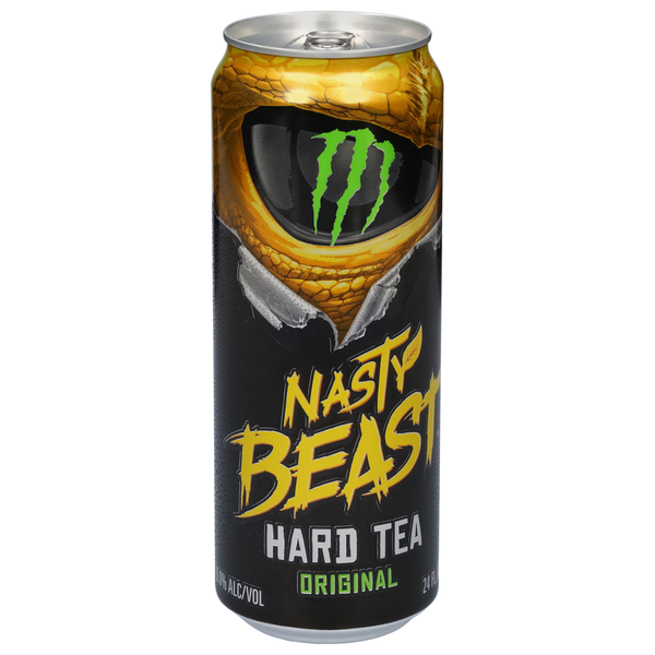 slide 1 of 1, Monster Nasty Beast Original Hard Tea 24 fl oz Can, 24 oz