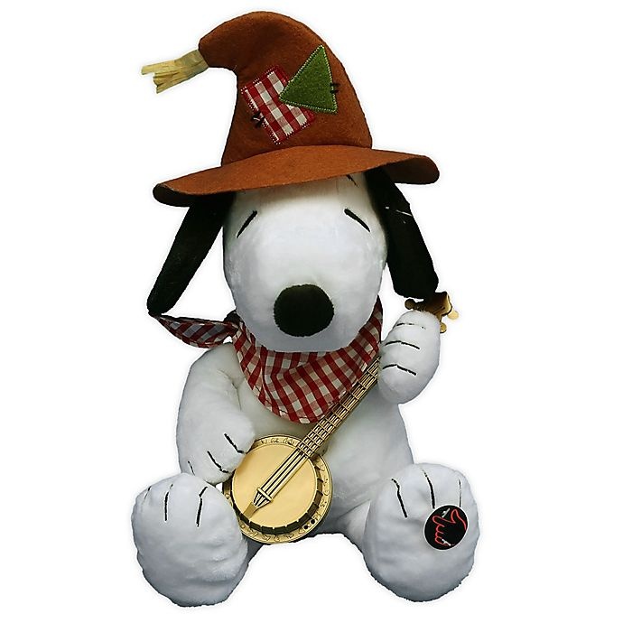 slide 1 of 1, Peanuts Animated Snoopy Thanksgiving Decoration, 10 in