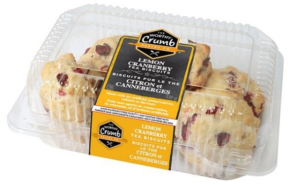 slide 1 of 1, The Worthy Crumb Lemon Cranberry Tea Biscuits, 11.64 oz