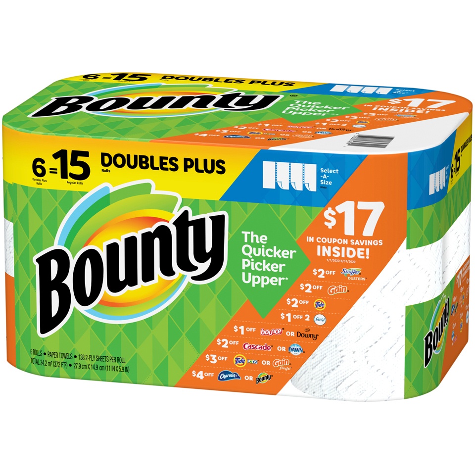 slide 4 of 4, Bounty Select-A-Size Huge Rolls Paper Towels, 6 ct