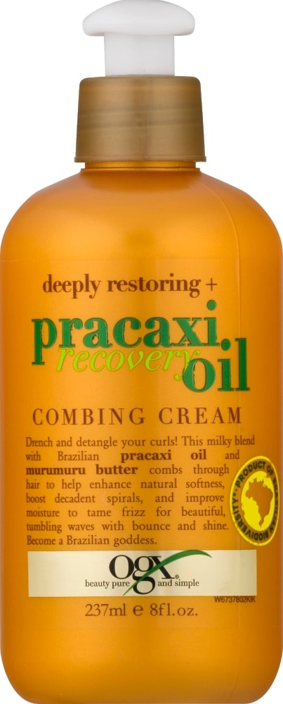 slide 1 of 1, OGX Deeply Restoring + Pracaxi Recovery Oil Combing Cream, 8 oz