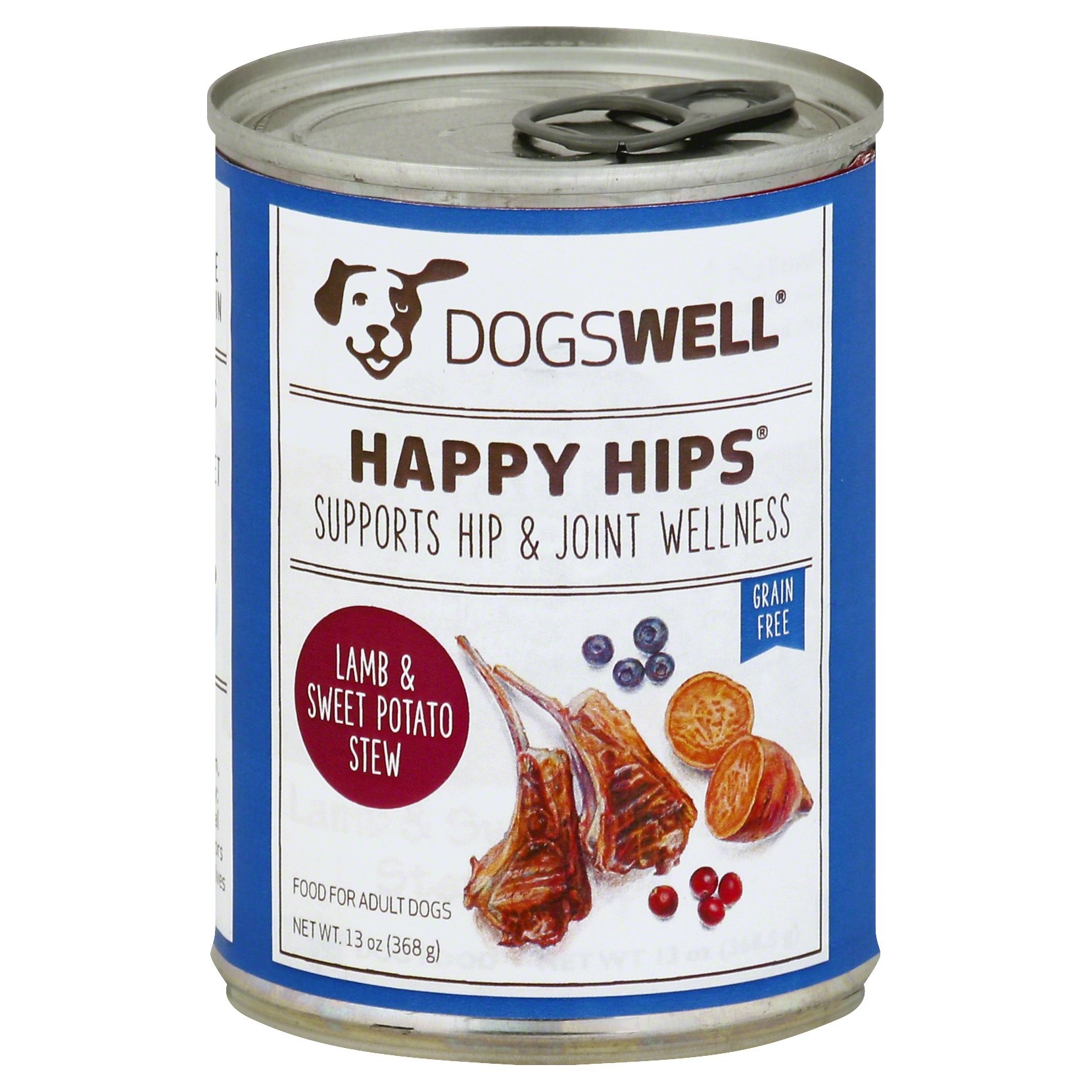 slide 1 of 1, Dogswell Arthur Dogswell, Inc. Dogswell Happy Hips Dog Food Lamb & Sweet Potato Stew, 13 oz