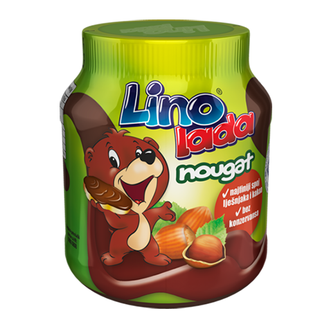 slide 1 of 1, Podravka Linolada Nougat Hazelnut Spread, 350 gram