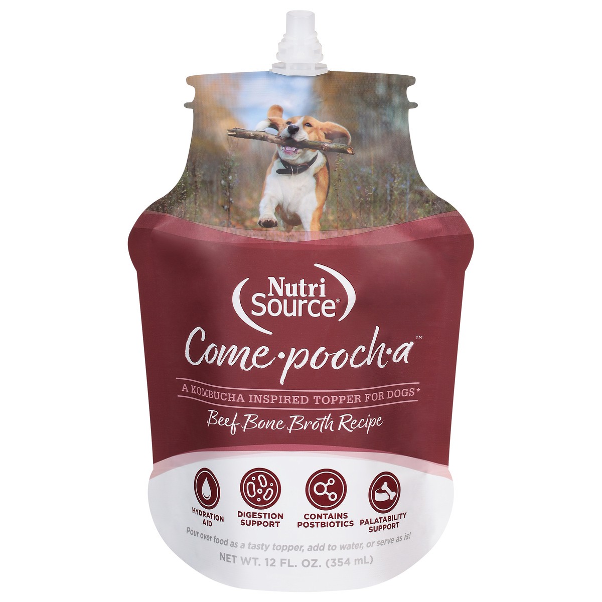 slide 14 of 16, NutriSource Come-Pooch-a Beef Bone Broth Recipe Topper for Dogs 12 fl oz, 12 fl oz