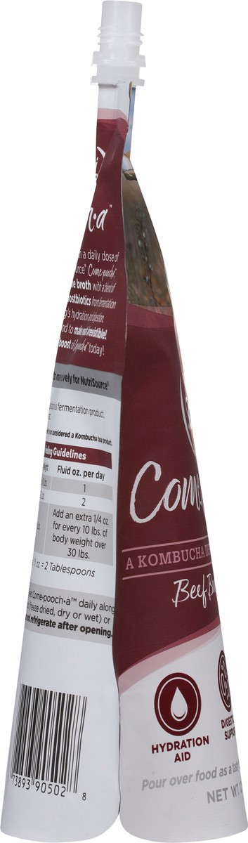 slide 2 of 16, NutriSource Come-Pooch-a Beef Bone Broth Recipe Topper for Dogs 12 fl oz, 12 fl oz