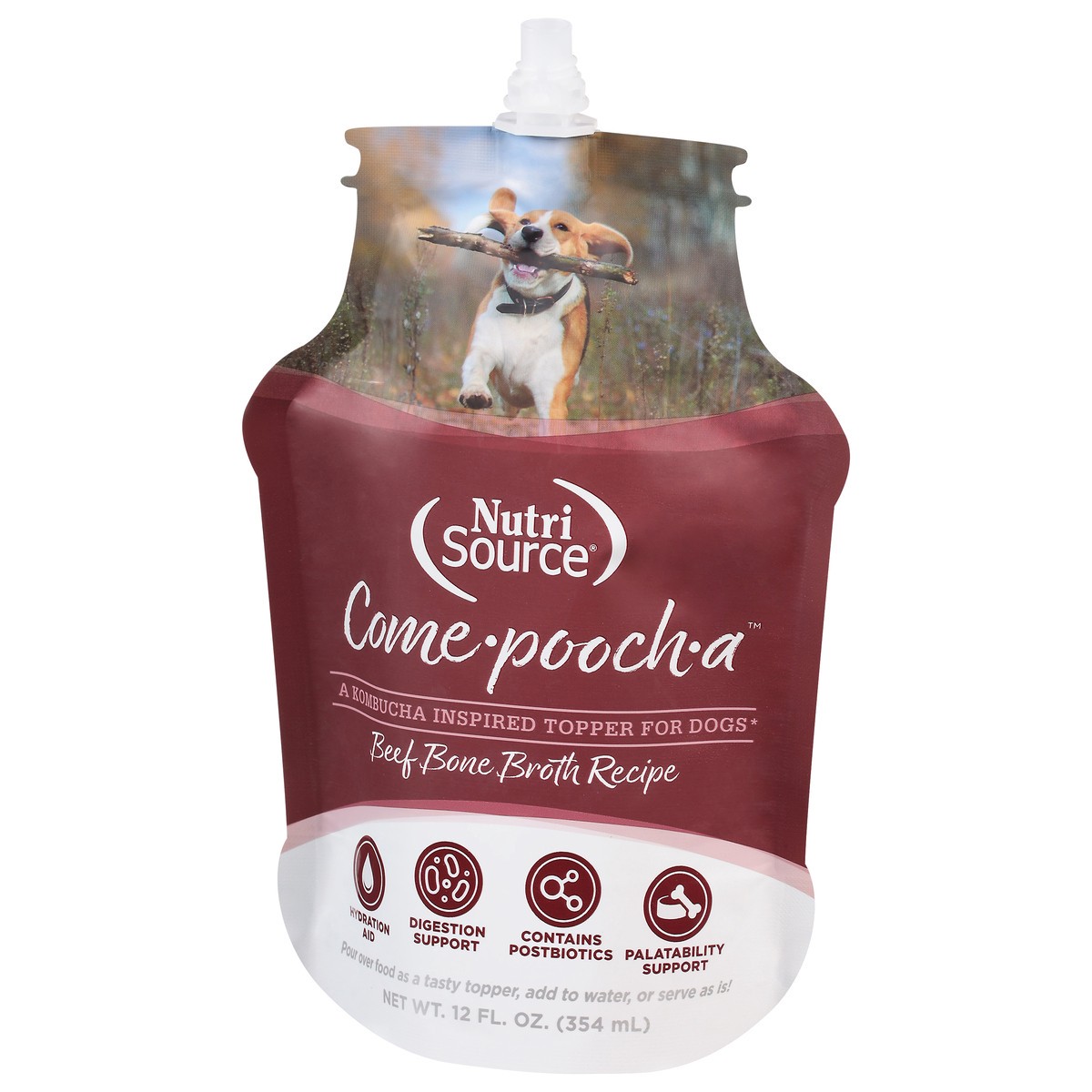 slide 11 of 16, NutriSource Come-Pooch-a Beef Bone Broth Recipe Topper for Dogs 12 fl oz, 12 fl oz